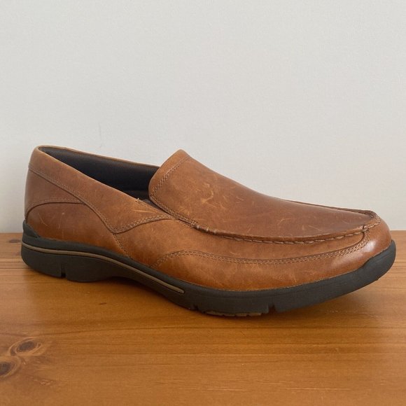 Rockport Other - Rockport Adiprene by Adidas Men's Size US13 Wide Leather Tan Loafer Comfort Shoe